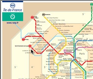 Paris RER and Metro map