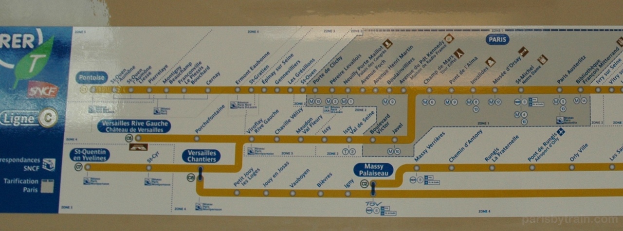 paris metro map zones. From Paris you can take a