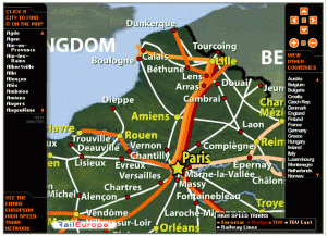 French Rail Map Tgv