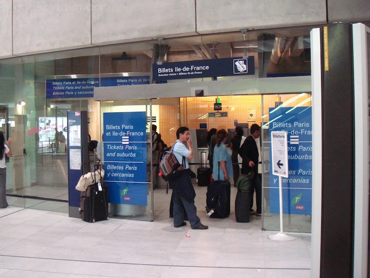 At train stations there may be several types of ticket windows, 