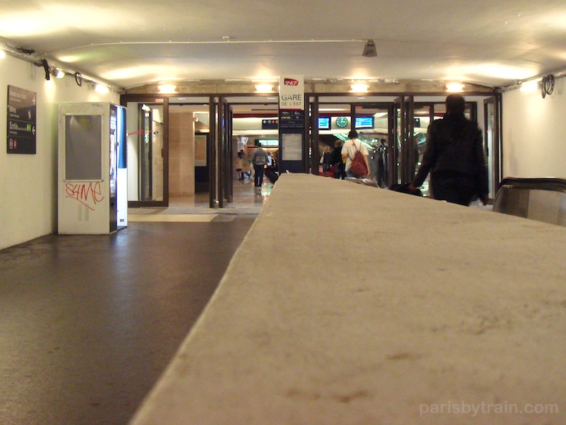 Arriving at Gare de l\'Est from Metro 4