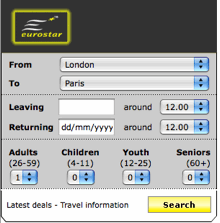 Eurostar Schedule & Ticket Search