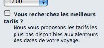 Recherche flexible sur Eurostar.com