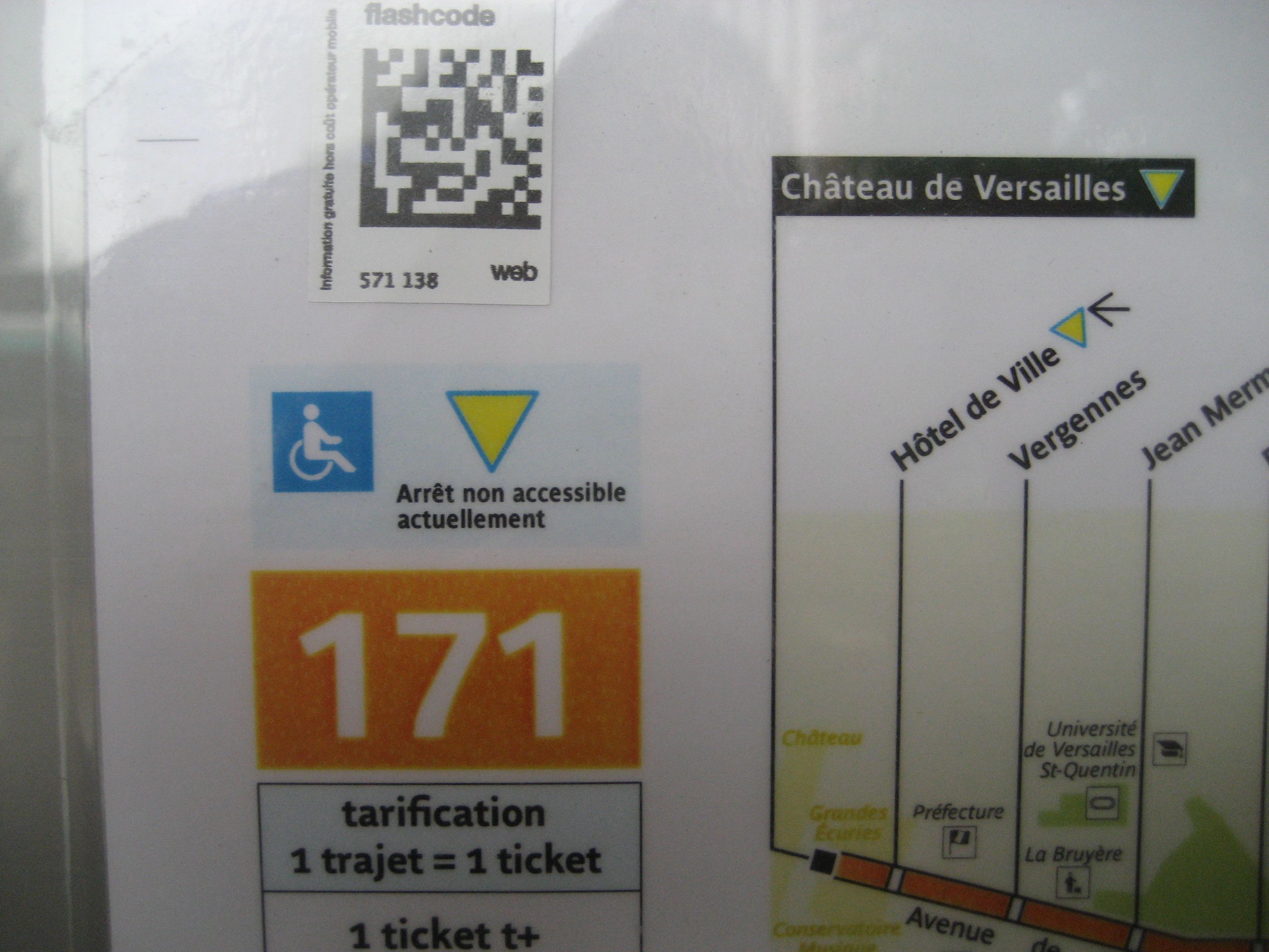 Portion of Bus 171\'s Route Map