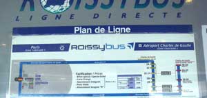 Roissybus CDG Airport Bus Line Map
