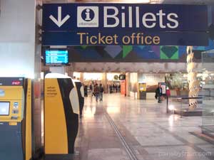 Gare Montparnasse Train Ticket office sign