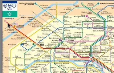 Paris metro map to cdg