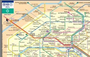 Mini Paris Metro Map
