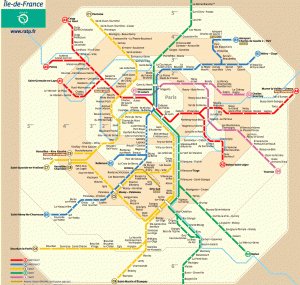 Ile-de-france RER Train Map