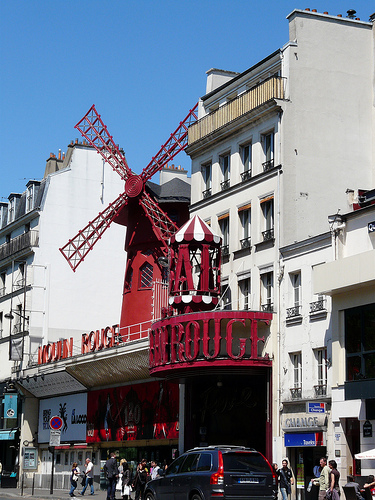 Moulin Rouge's famous windmill