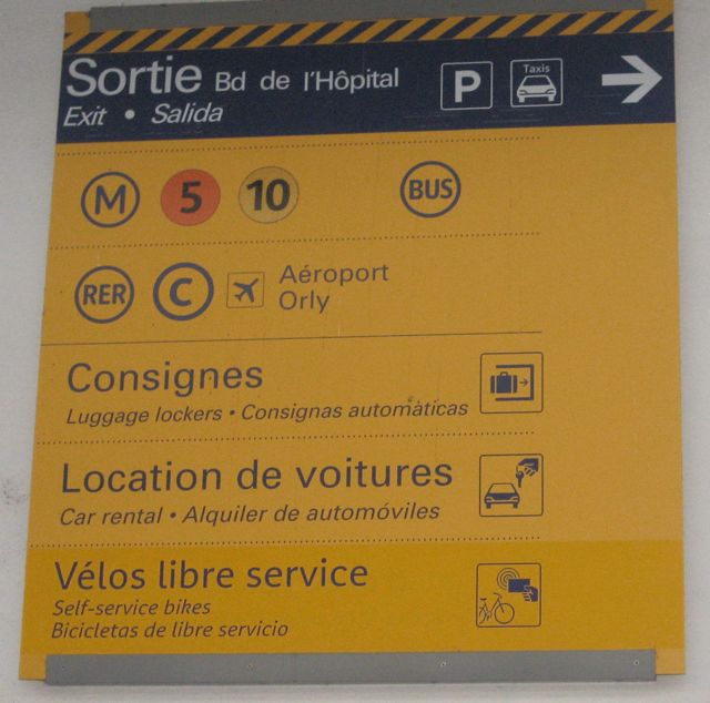 Example of luggage information