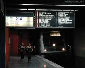 RER A Station Panel Direction Poissy, Cergy-Le Haut