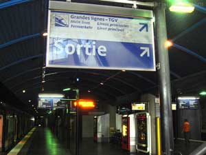 RER A Paris Disneyland train station exit