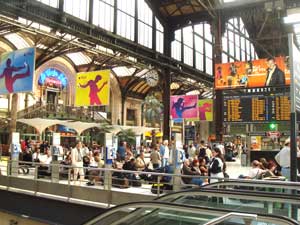 Gare de Lyon Train Station East Side Blue Platforms