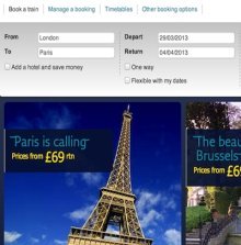 Eurostar Schedule & Ticket Search