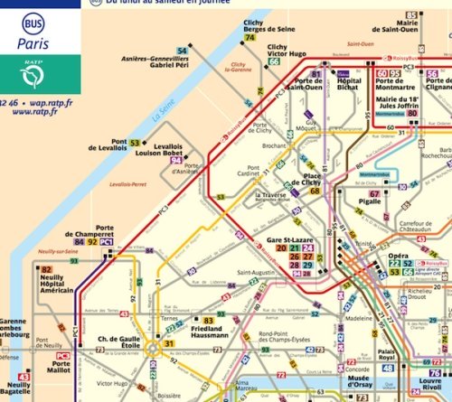 Paris Bus Map - Paris by Train