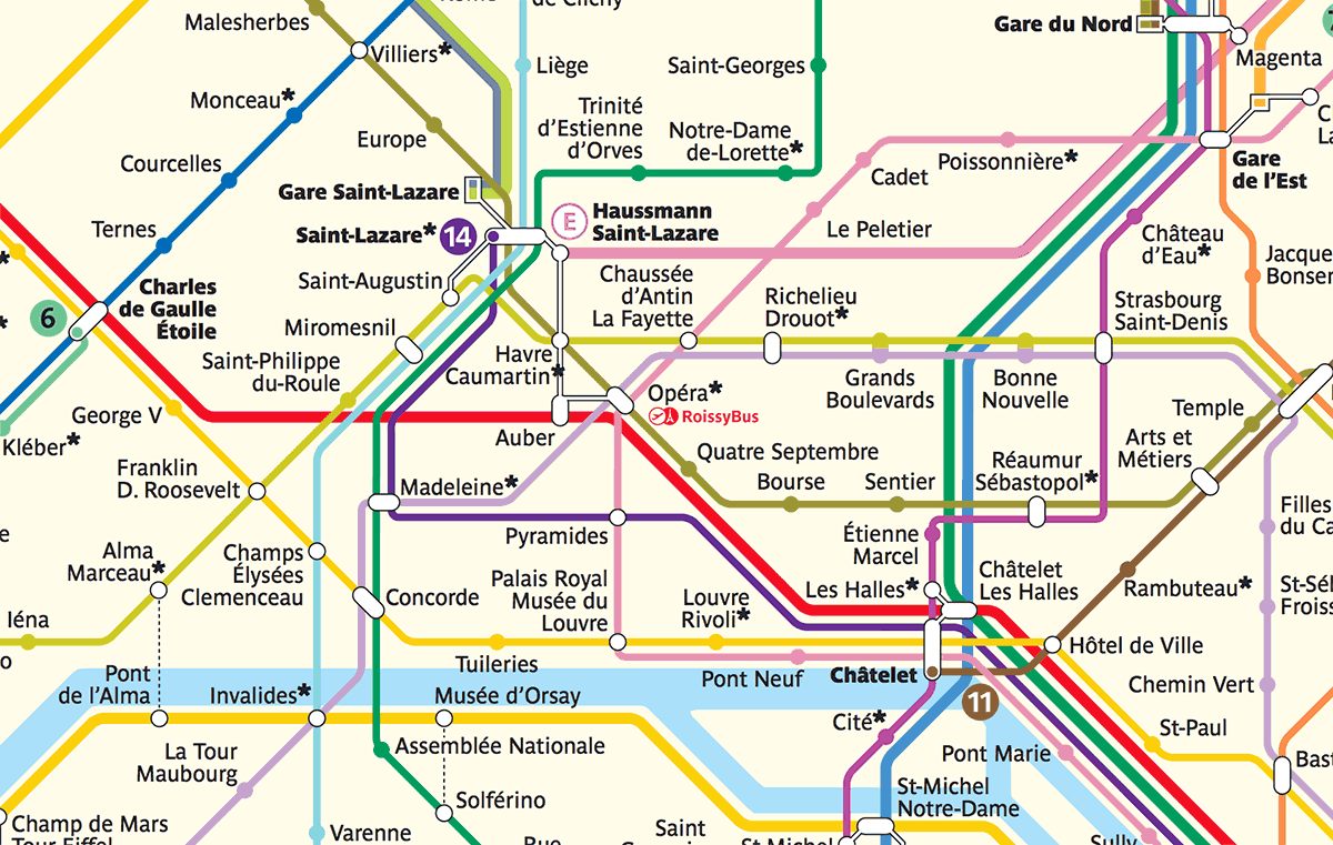 carte du métro de paris france