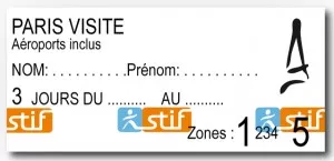 Paris Visite ticket