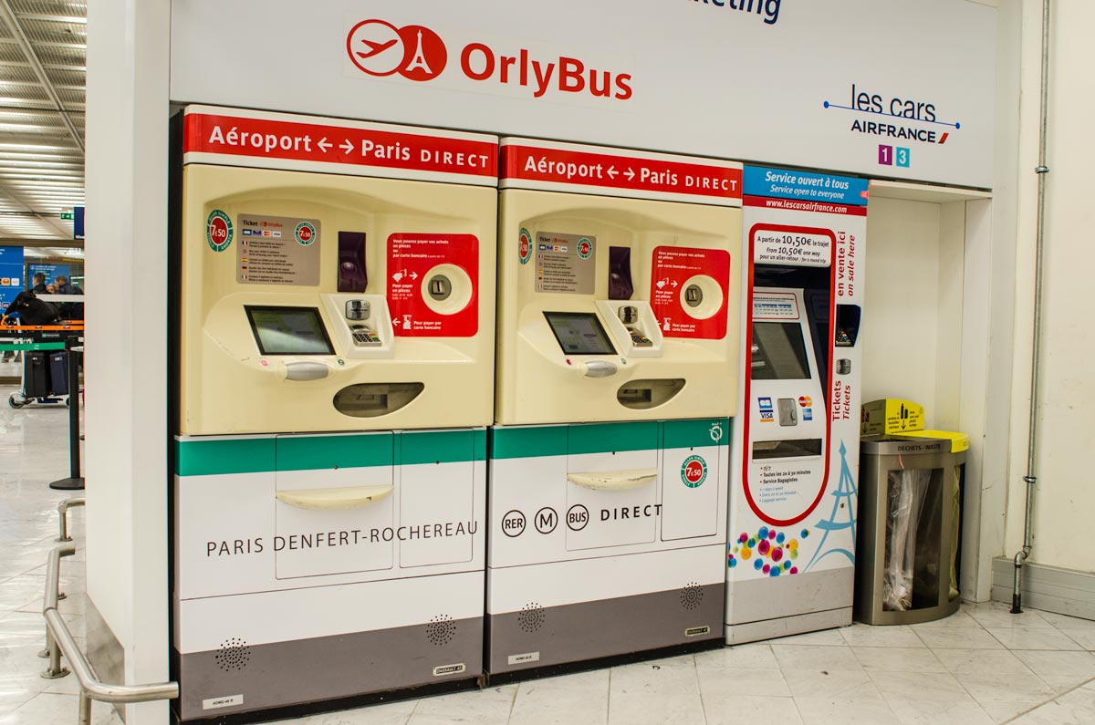 OrlyBus Ticket Vending Machine Orly Airport