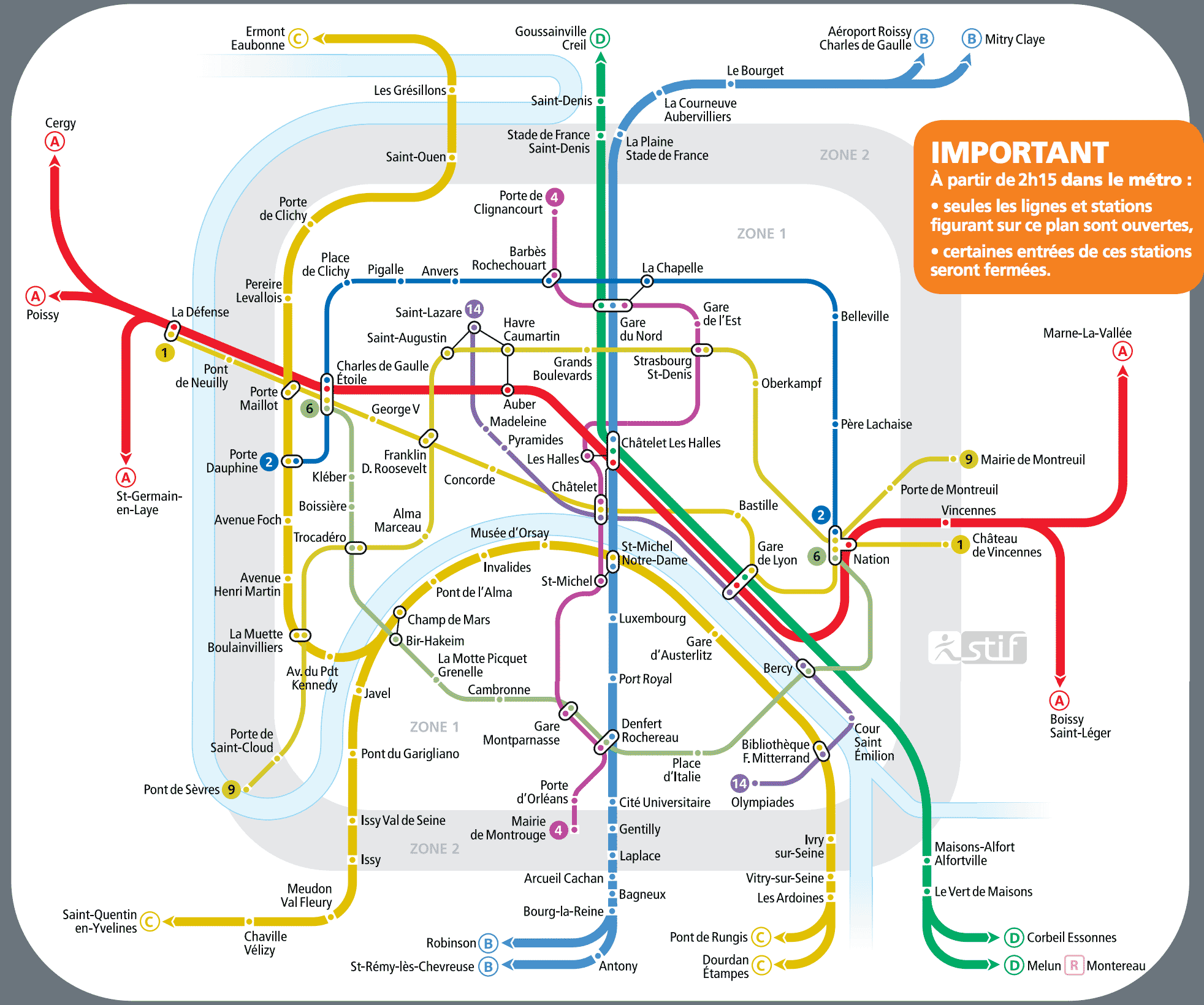 Paris Map Metro Zones Amanda Marigold