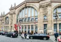 Paris Gare du Nord train station front facade
