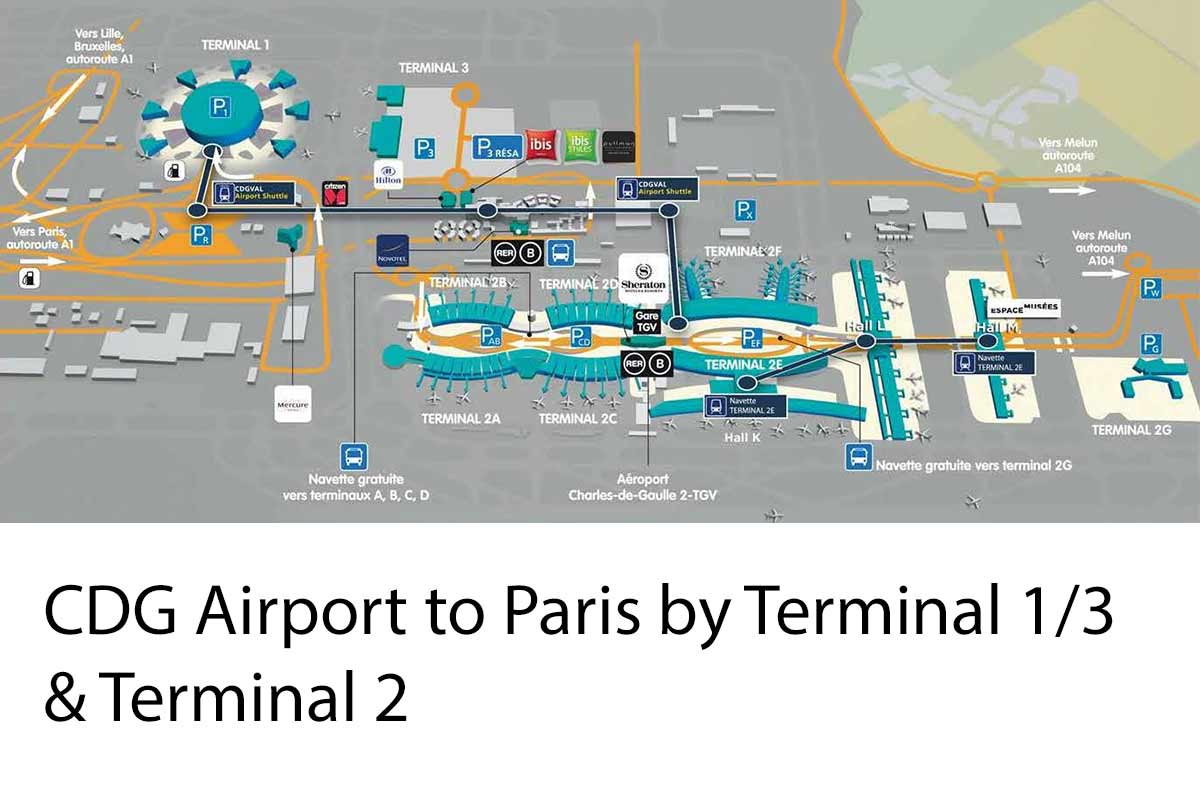 Map Of Charles De Gaulle Terminal 2 Charles de Gaulle Airport (CDG) to Paris by Train   Paris by Train
