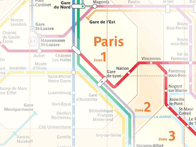 Paris Zone Map