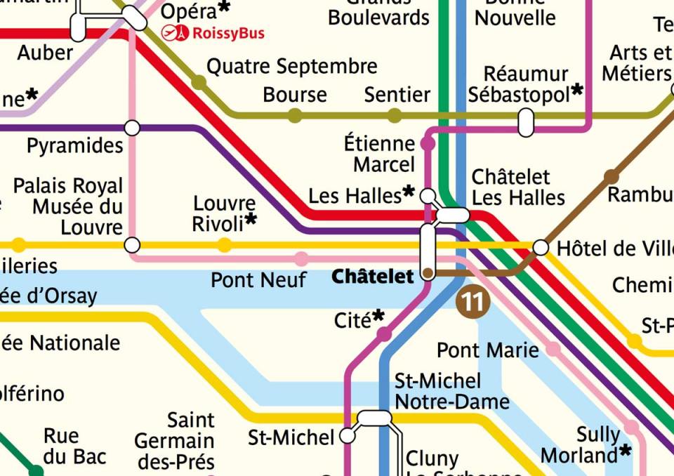 Paris Metro Map excerpt