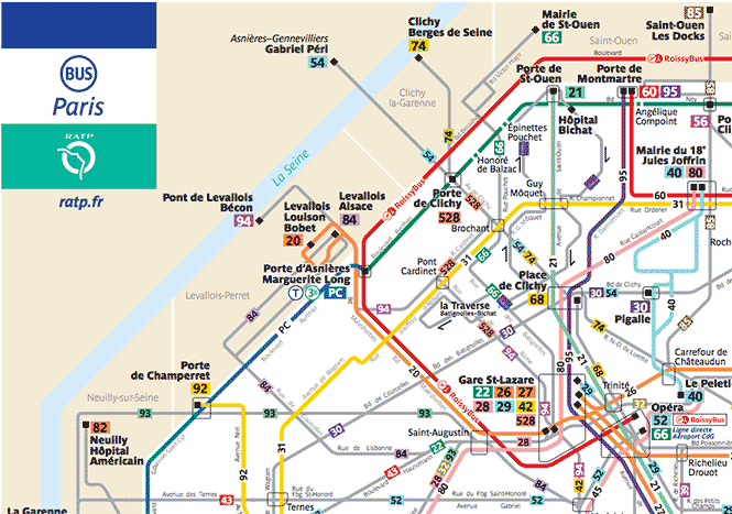Paris Bus Map - PDF download