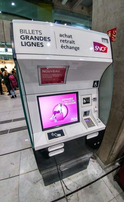 TGV train ticket machine