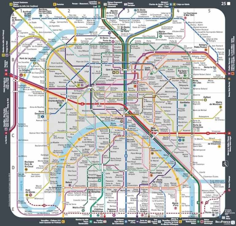 Paris Metro Maps Paris by Train - Paris Metro Rer Map Image 2025 768x736 