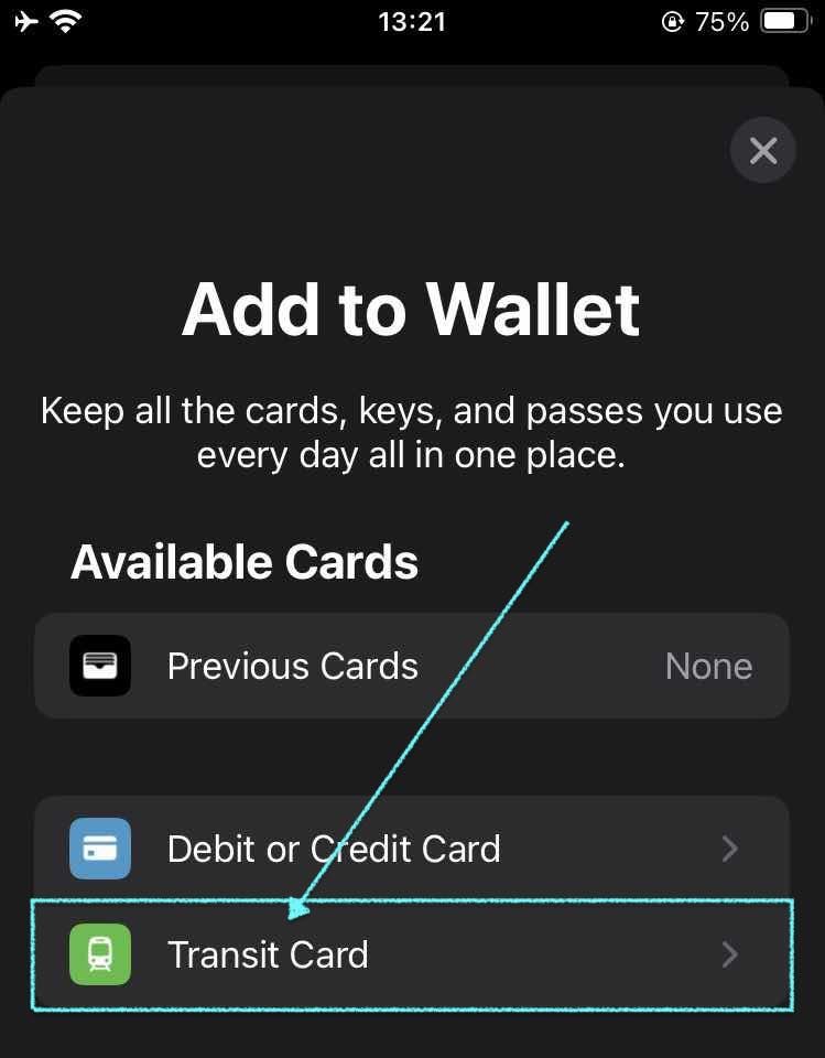 Select Transit Cards
