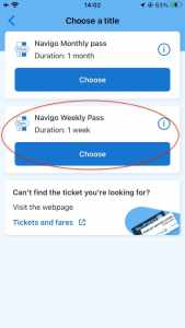 iPhone Navigo app IDF Mobilites Navigo Week Pass